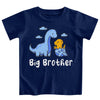 Funnycokid Big Brother Shirt 4T 3T Dinosaur Boys Promoted To Big Brother T-Shirt Blue Size 4 Pregnancy Announcement Gifts For Bo