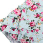 China Rose 50'S Floral Ruffles Rompers Backless Dress Bathing Suit Swimwear (0-12 Months, Light Blue)