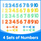 Odoorgames 48 Pcs Translucent Numbers - Light Table Toys, Manipulatives and Accessories for Enhanced Learning & Fun
