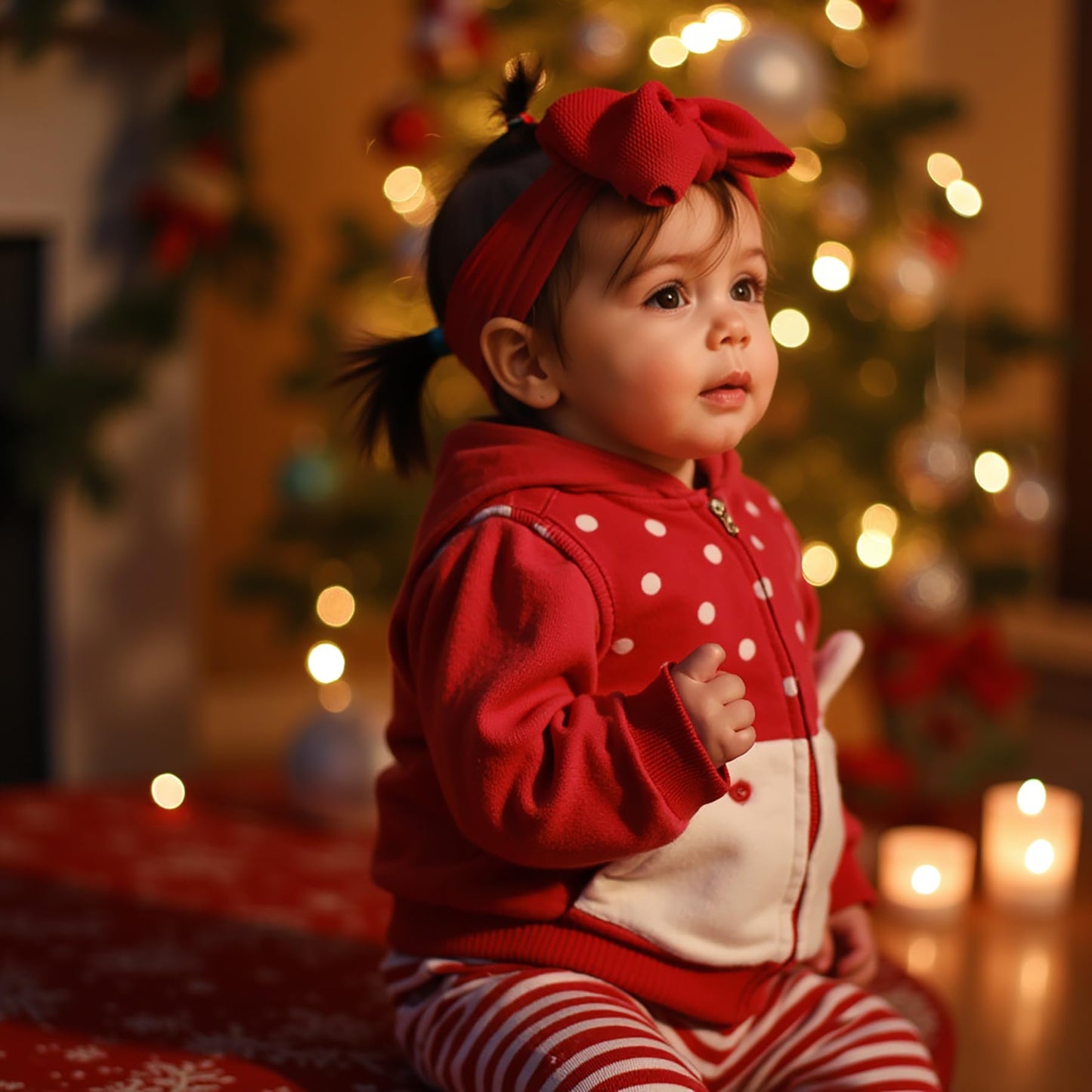 Qfv Baby Girl Bows Newborn Headband Valentines Infant Big Bows For Birthday/Baby Shower/Photography/Baby Gifts (Red & Love)