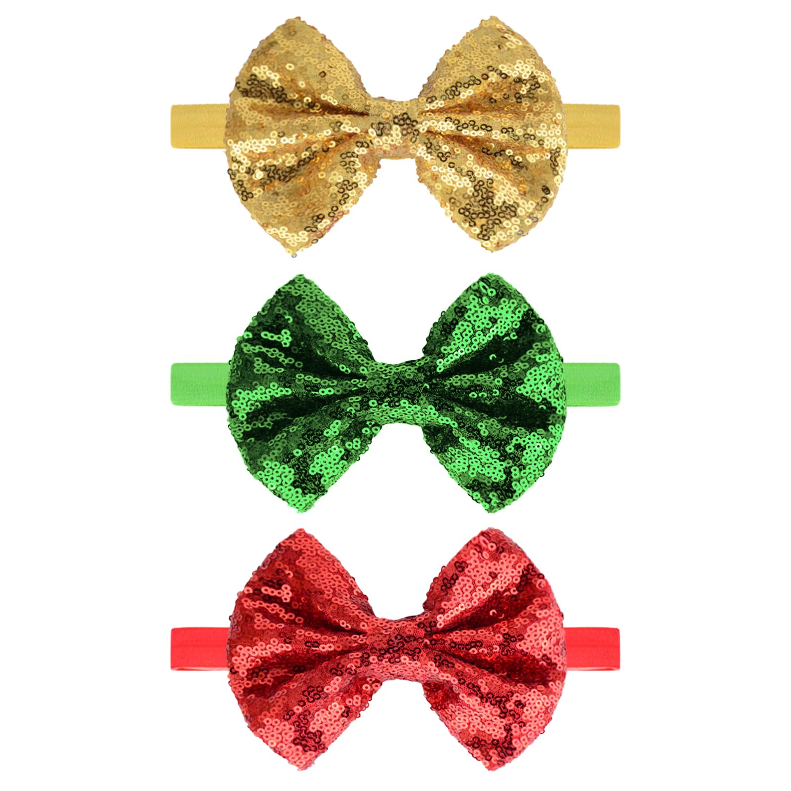 Song Qing Baby Infant Girls Hair Band Sequined Bow Headband Turban Knot Hair Headwear