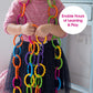 Edushape Sensory Linkets Baby Toy, 12 pieces - Vibrant Colorful and Unique Textured Linking Toys - Enhances Cognitive Developmen