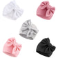 Dreshow Bqubo Newborn Baby Hats Hospital Hat Baby Cotton Beanie Infant Bow Hats For 0-6 Months