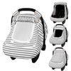 Car Seat Cover Baby,Winter Car Seat Covers for Boys Girls,Grey Infant Car Seat,Lined with Minky Dots Fabri, Double-Layer Windows