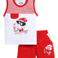 Cutopies Cherry 100% Pure Cotton Sleeveless TShirt And Shorts Set (Pack Of 1) Baby Boys Clothing Sets