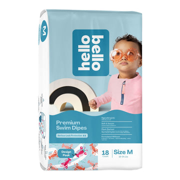 Hello Bello Premium Swim Diapers I Affordable And Eco-Friendly Disposable Swim Dipes For Babies And Kids I Size Medium - Diaper