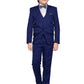 Jeetethnics Boys Navy Blue Coat Suit Set With Waistcoat Shirt And Trousers (9084Bq)