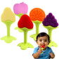 Vivatra Fruit Shaped Teethers For Babies 6+ Months, BpaFree Silicone Teething Toy For Infants, Natural Organic Freezer Safe & S