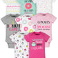 Onesies Brand Baby Girl'S 8-Pack Short Sleeve Mix & Match Bodysuits, Pink Sweet Treats