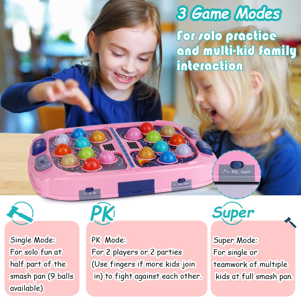 Hammer Mole Game,Toys for 3-12 Year Old Boys and Girls,Whack Game Toy for Toddlers,Birthday Gifts for 3 4 5 6 7 8+ Girls Kids,In