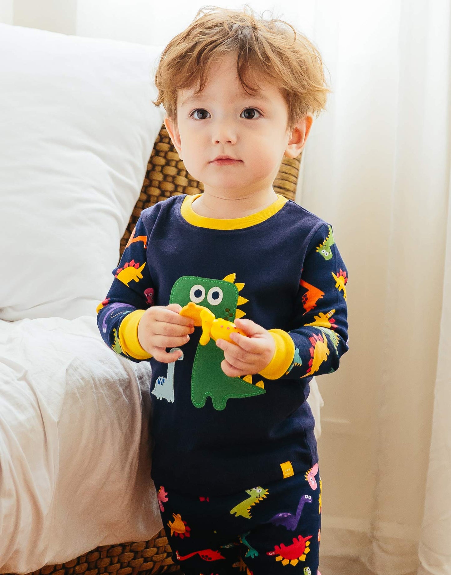 Vaenait Baby Kids Boys Girls Long Sleeve Cotton Sleepwear Pajamas 2Pcs Set Buddy Dino 4-5T/L