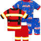 Daughter Queen Boys Pajamas 18-24 Months Summer Pjs Fire Truck Pj Sets Baby Toddler Cotton Short Sleeve Jammies Fire Engine Slee