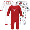 Hudson Baby Unisex Baby Cotton Coveralls, North Pole, 6-9 Months