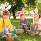 The Dreidel Company Fillable Easter Eggs with Hinge Bulk Colorful Bright Plastic Easter Eggs, Perfect for Easter Egg Hunt, Supri