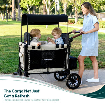 Wonderfold Heavy Duty Stroller Wagon Cargo Net For Extra Storage Space With Super Stretchable Netting & Large Storage Capacity (