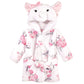 Hudson Baby Unisex Baby Plush Animal Face Bathrobe, White Elephant, 0-9 Months