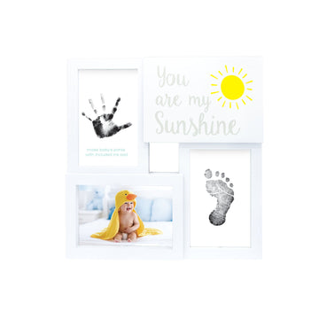 Tiny Ideas Baby Prints Collage Keepsake Frame With Included Ink Pad, Newborn Handprint And Footprint Maker, Baby Picture Frame,