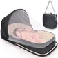 Yvmvdv Portable Travel Bassinet For 0-10M Baby, Portable Travel Baby Bed, Cosleeping Baby Bed With Mosquito Net, Lightweight And
