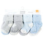 Hudson Baby Unisex Baby Cotton Rich Newborn And Terry Socks, Blue Star, 12-24 Months
