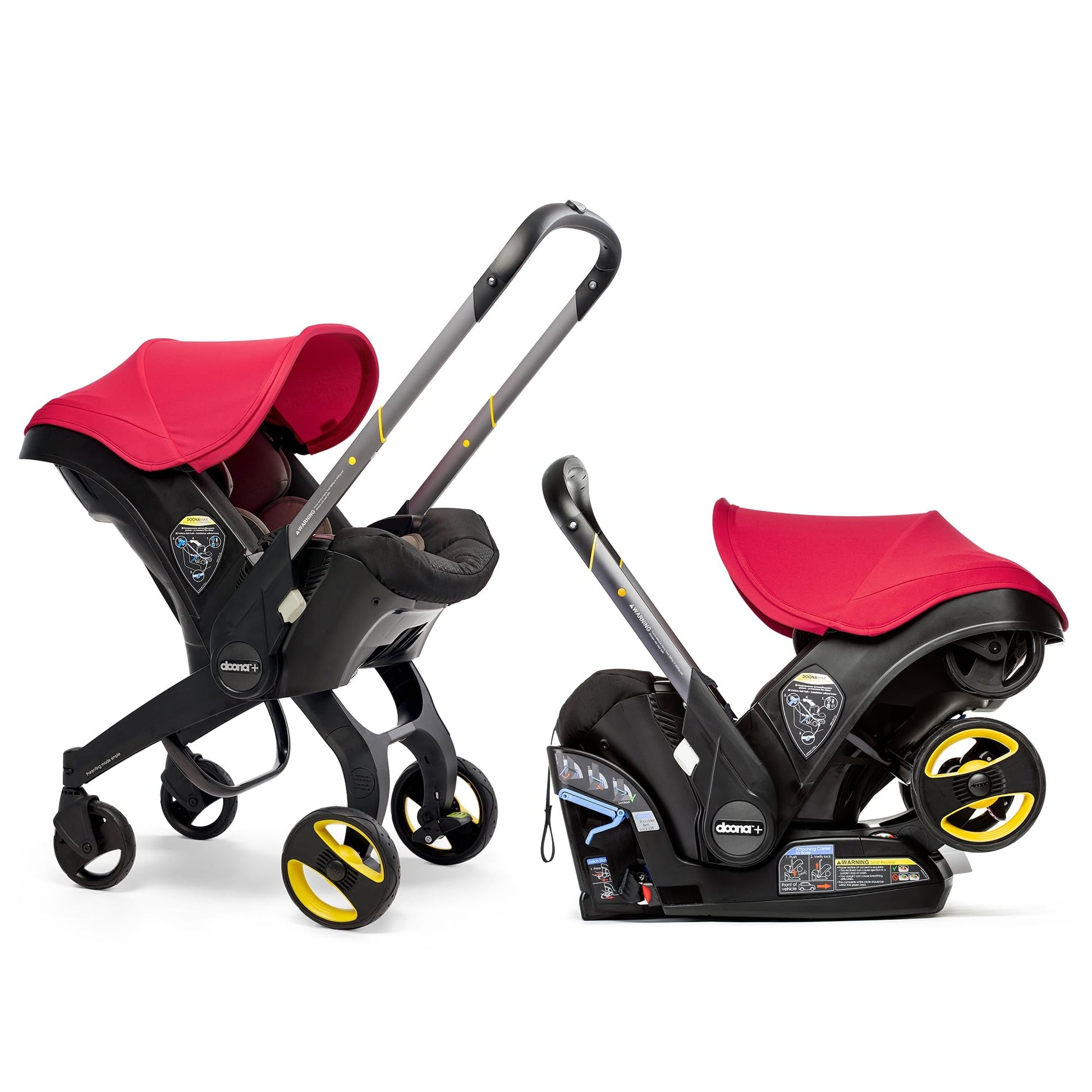 Doona Car Seat & Stroller, Flame Red - All-in-One Travel System