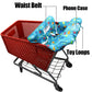 Twin Double Shopping Cart Cover For Baby Siblings With Carrying Case. Fit Wholesale Warehouse Grocery Stores Like Costco Sams Cl
