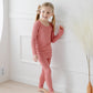 Avauma Baby Boys Girls Pajama Set Kids Toddler Snug Fit Ribbed Sleepwear Pjs For Daily Life Style (S/Indi Pink(L))