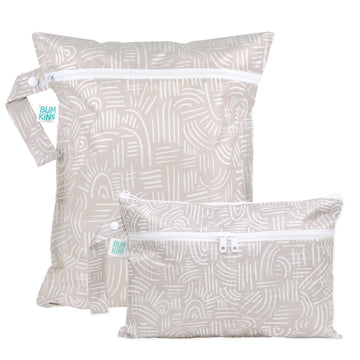 Bumkins Waterproof Wet Bag and Wet Dry Clutch Bags for Baby, Travel, Swim Suit, Cloth Diapers, Pump Parts, Pool, Gym Clothes, To