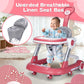 Baby Walker With Wheels 5 In 1 Foldable Activity Center With Mute Wheels Adjustable Heights Anti-Fall Push Walkers For Boys Girl