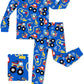 Babee Reshinee Bamboo Viscose Toddler Pajamas Boys Girls Kids Baby 2Pcs Long-Sleeve Pyjamas Set 12-18 Months Car Snug Fit Sleepw