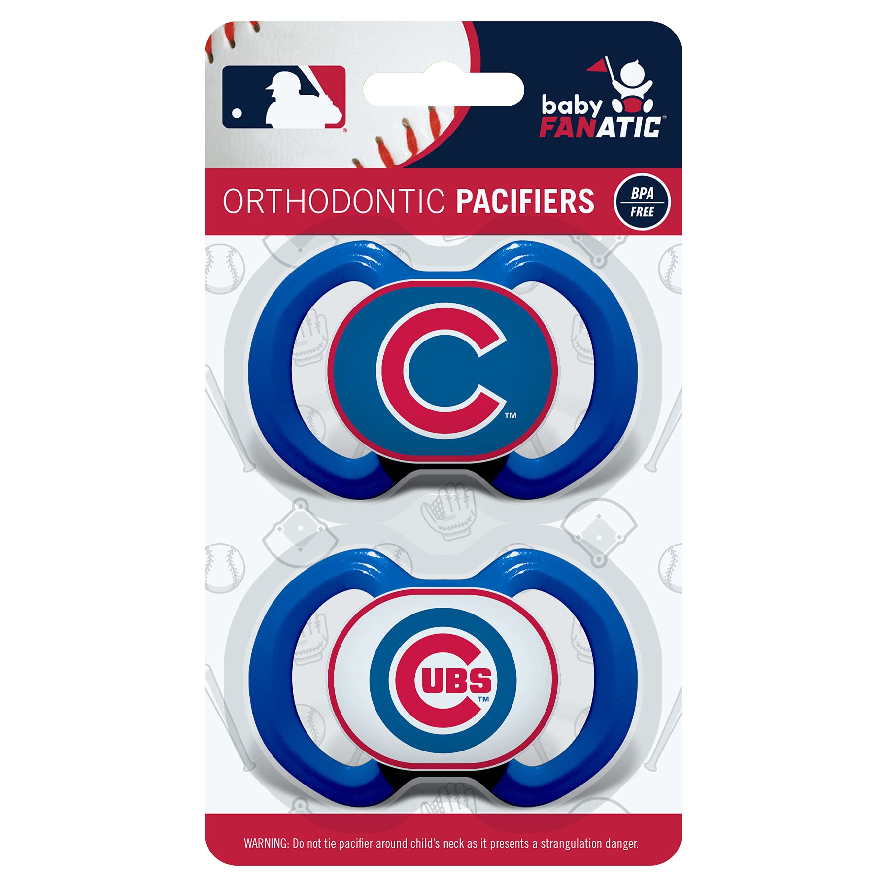 Masterpieces Puzzle Company Mlb Chicago Cubs Pacifier 2 Pack Alternate, Team Colors, One Size