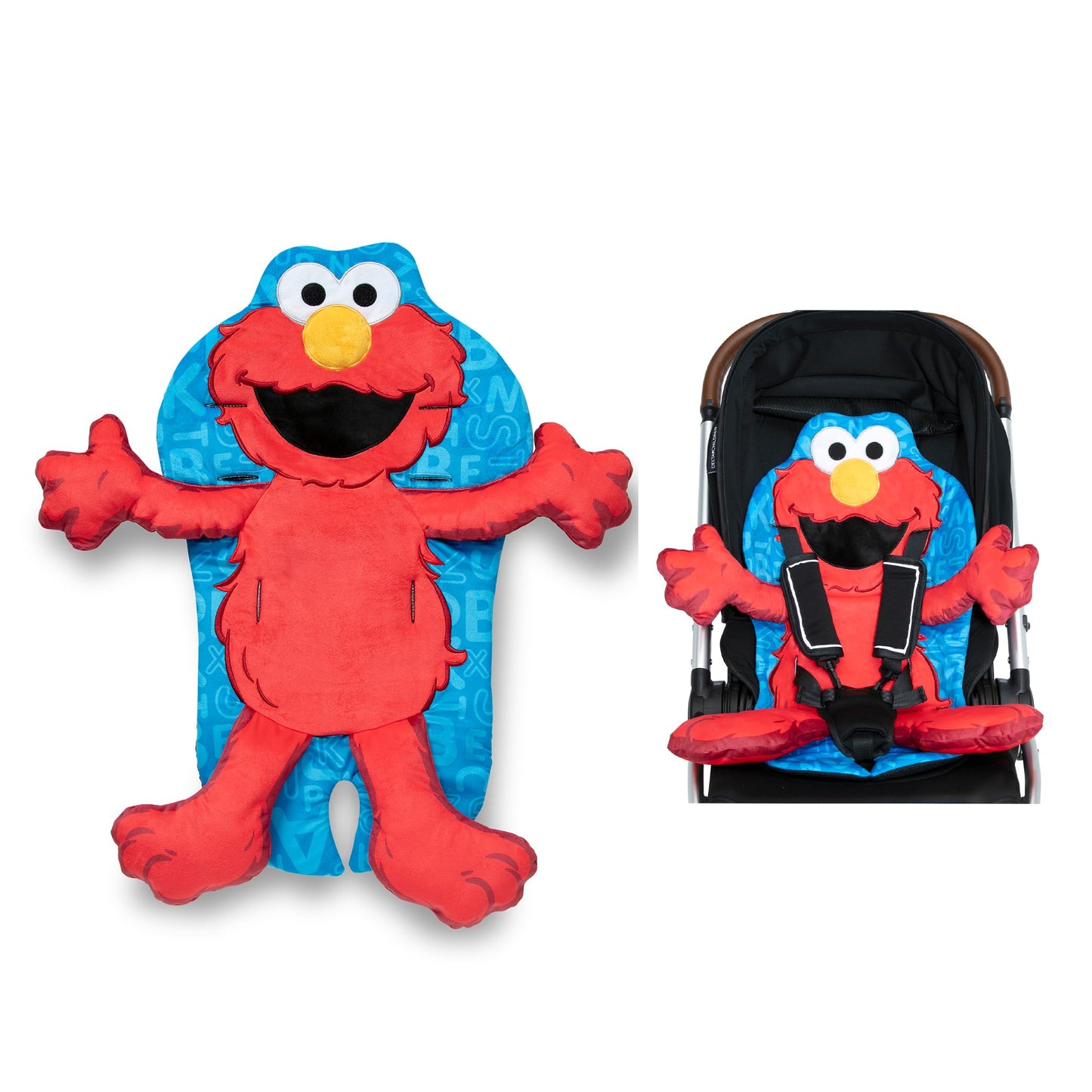 Sesame Street Elmo Stroller Seat Pad by Delta Children - Universal Stroller Seat Cushion/Liner for Infants and Toddlers - Machin
