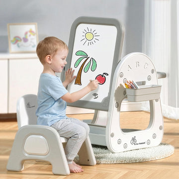 R For Rabbit Little Genius Picasso Kids Study Table Set With Chair, 3 In 1 Multipurpose Activity Table Set For 37 Years Kids, U