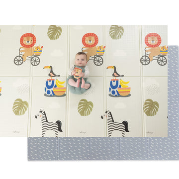 Taf Toys Extra-Large Cushioned Folded Baby Play Mat Foam Play Mat, 79' X 59' Large Baby Mat For Floor Foldable Playmats For Ba