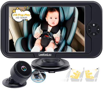 Leekooluu Baby Car Camera Usb: Protect Eyes Gift For Infant 2 Mins Easy Install Rear Facing Car Seat Baby Monitor With Camera Hd