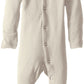 L'Ovedbaby Unisex-Baby Organic Cotton Footed Overall, Beige, 0/3 Months