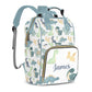 Dinosaur Personalized Name Nappy Bag Large Capacity Baby Diaper Bags, Color Green Monogram Daypack Custom Name Backpack Casual D
