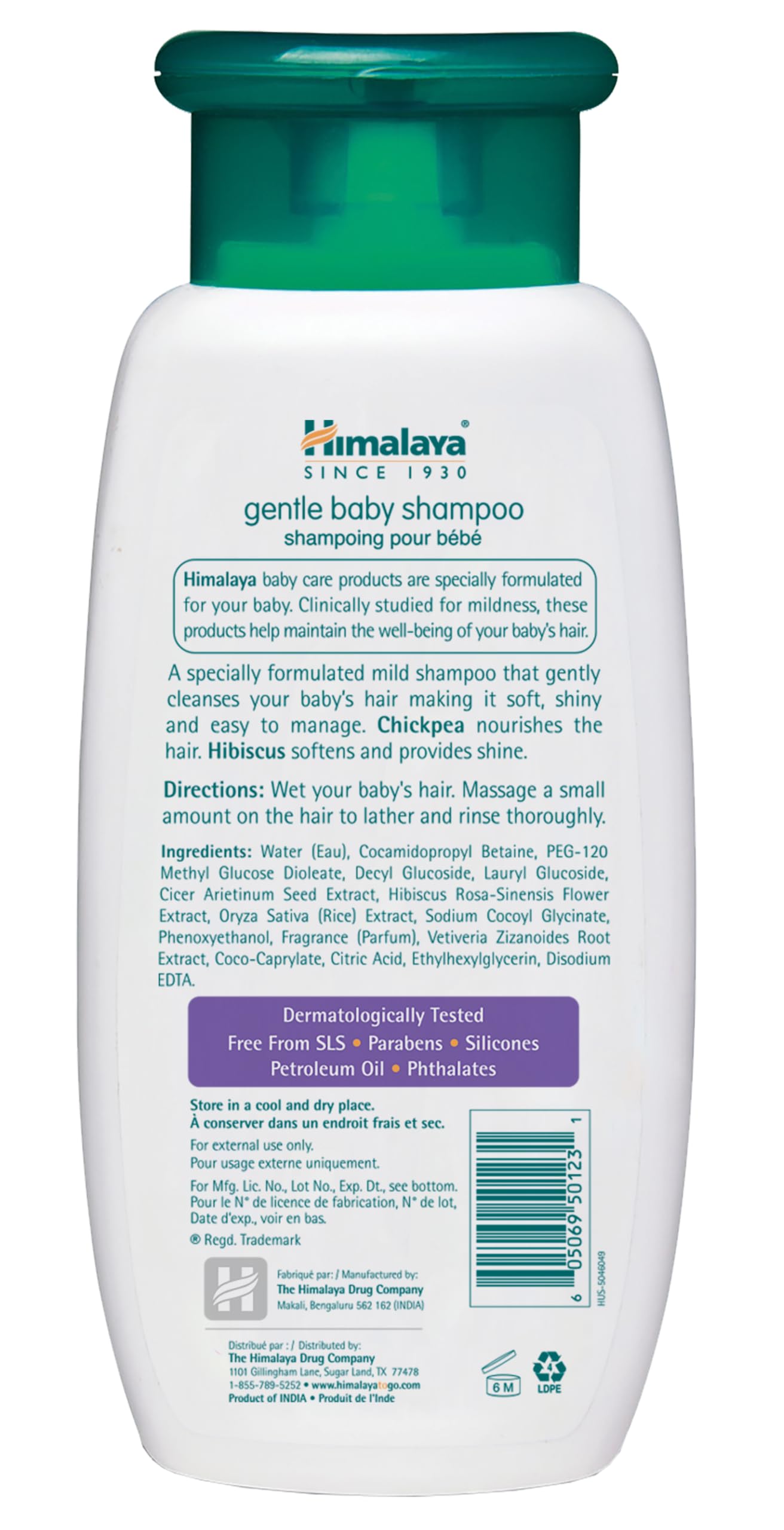 Himalaya Gentle Baby Shampoo For Baby-Soft Hair & Scalp Soothing Moisture, 13.53 Oz