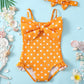 Mioglrie Baby Girl Swimsuit Infant 6-12 Month Bathing Suits Newborn Girls Summer Beach Swimwear Polka Dots Toddler One Piece Swi