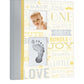 Little Blossoms Vintage Five Year Memory Book With Ink Pad, Babyprints Handprint And Footprint Making Kit, Newborn Milestone Jou