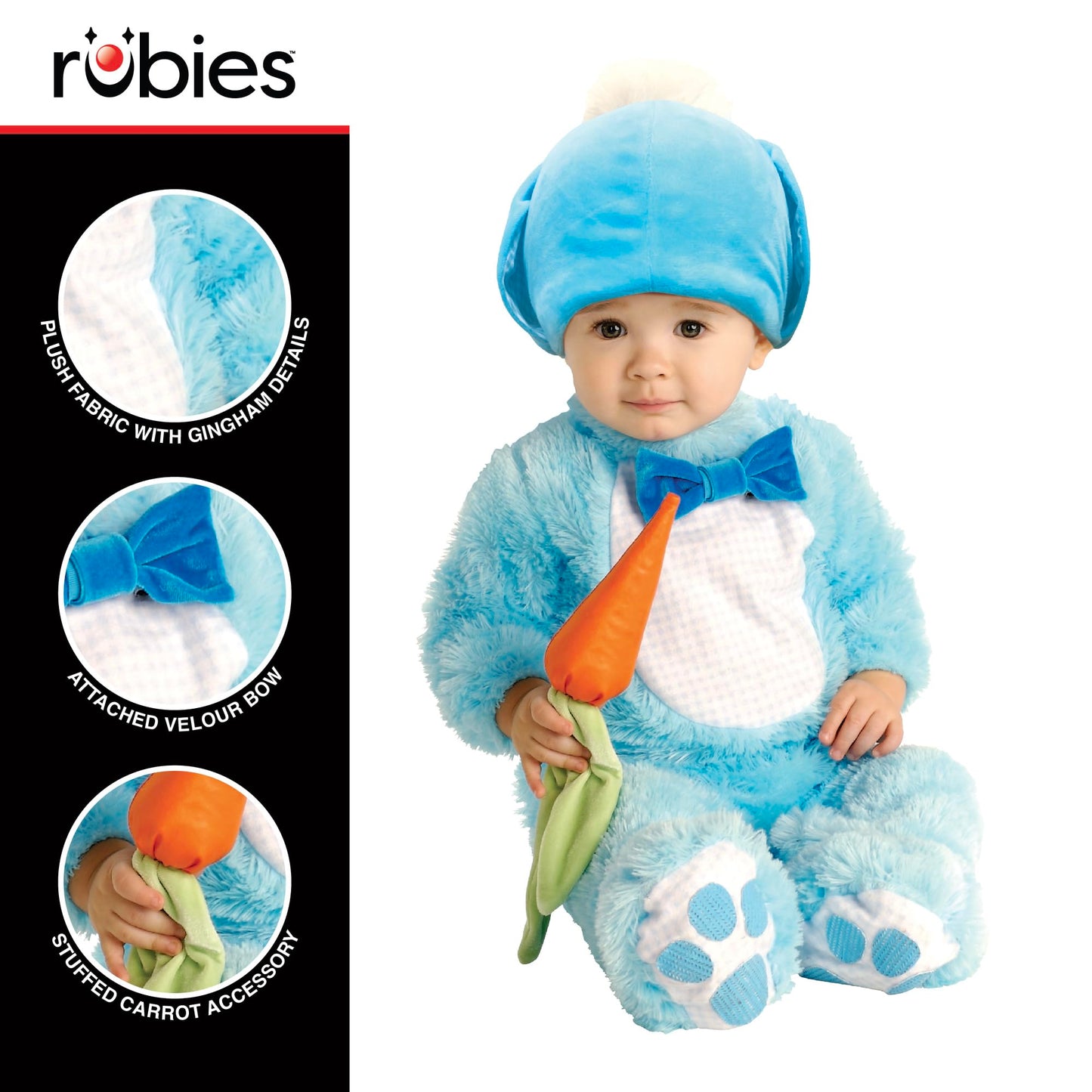 Rubie'S Baby'S Precious Little Rabbit Infant And Toddler Costume, Blue, 12-18 Months