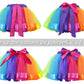 Jiaduo Girls Unicorn Costume Rainbow Tutu With White Shirt, Headband & Satin Sash Rainbow Large/5-7X
