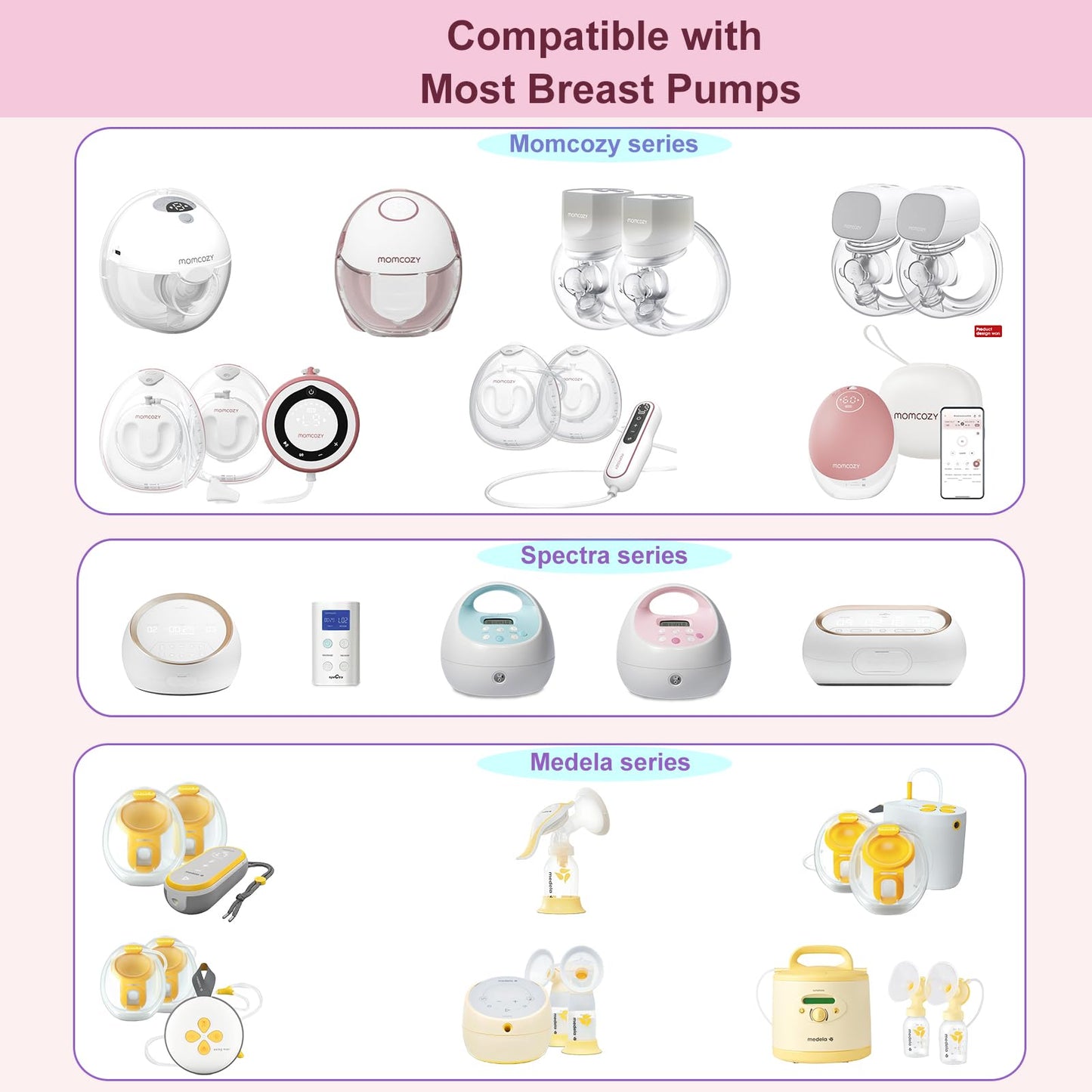 6Pc Flange Inserts 17/19/21Mm For Momcozy S9 Pro Hands Free Breast Pump,Compatible With S9/S10/S12 Wearable Breast Pump.Suitable