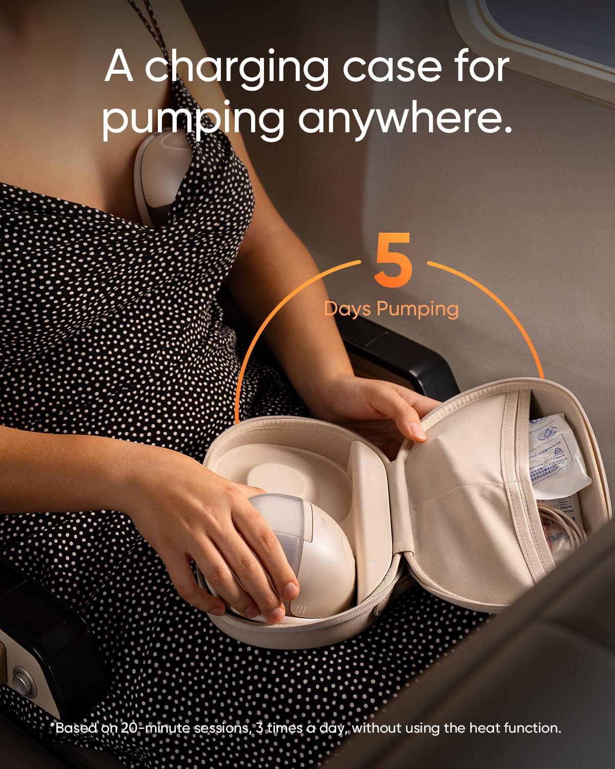 Eufy Wearable Breast Pump S1 Pro, Electric Hands-Free Breast Pump With Heating Technology, Portable Charging Case, App-Controlle