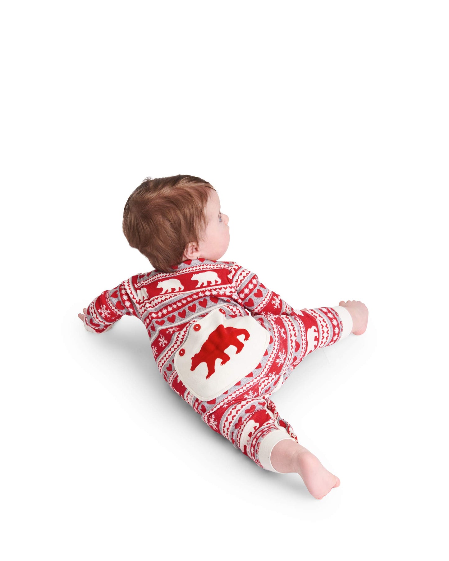 Little Blue House By Hatley Kid'S Fair Isle Bear & Moose Family Union Suits Sleepwear, Dog Union Suit - Mouse Fair Isle, Small