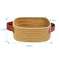 Abenkle Small Storage Basket, Baby Basket, Cute Tiny Cotton Rope Woven Basket,Shelf Basket, Boho Decorative Toy Dog Cat Basket F