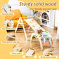Deli 7 In 1 Pikler Triangle Set, Large Size Toddler Climbing Triangle Set, Wooden Baby Jungle Gym Indoor, Foldable Montessori Cl