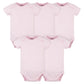 Gerber Baby 5 Pack Onesies Multi-Packs Bundle Interlock 180 Gsm, Light Pink, 24 Months