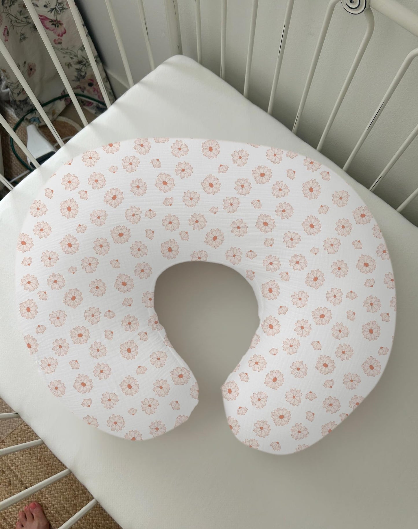 Wimist Nursing Pillow Covers 2 Pack, Muslin Nursing Cover For Breastfeeding Pillows, Comfortable For Baby Girls And Boys (Dusty