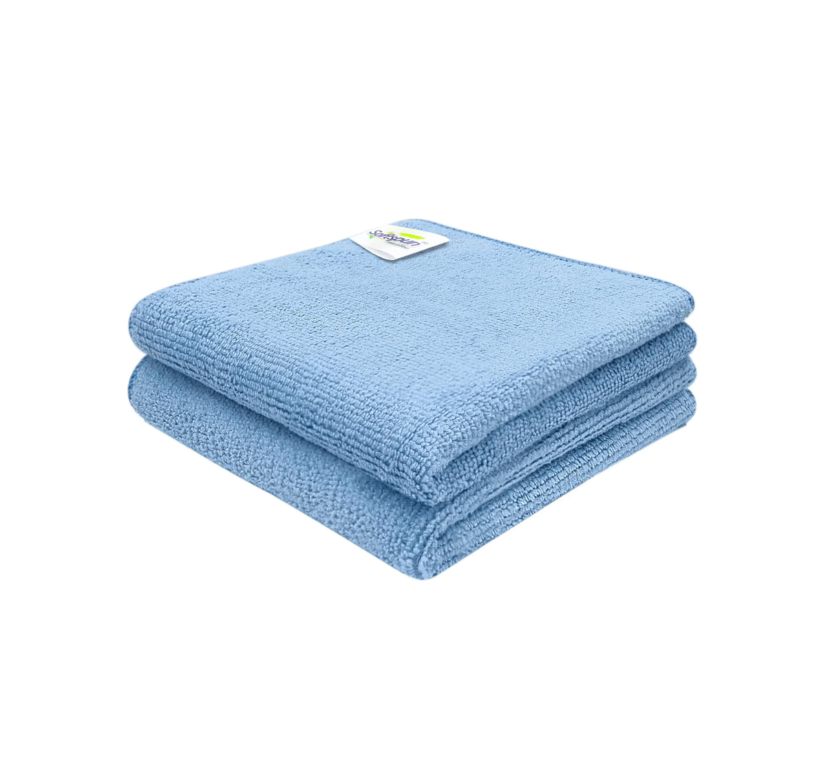 Softspun Microfiber Baby Hand & Face Wipes 30X30 Cms, 2 Piece Towel Set, 340 Gsm Sky Blue! Super Soft & Silky For Hand, Face And