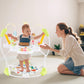 HONEY JOY Baby Bouncer Activity Center, Infant Jumper and Table w/ 360 Rotary Seat, 3 Adjustable Heights, Mat, Music, Lights, So